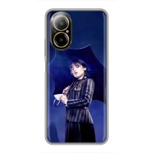 Чохли Венсдей на Realme C67 Уенсдей (AlphaPrint) (Венздей з парасолькою)