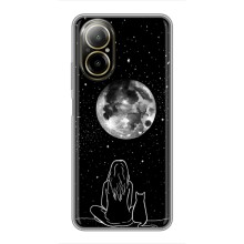 Чохол з малюнком кіт на Realme C67 (Дівчина з котом)