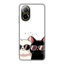 Чохол з малюнком кіт на Realme C67 (Коти в окулярах)