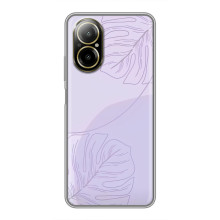 Чохол квітковий дизайн для Realme C67 – Монстера фіолетова