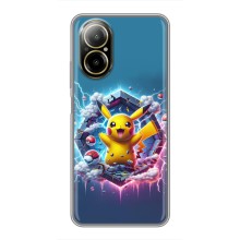 Чохол з Пікачу на Realme C67 (Лого Пікачу)