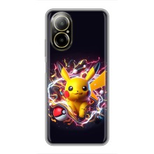 Чохол з Пікачу на Realme C67 (Пікачу з м'ячем)