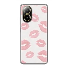 Чохол з розовим принтом для Realme C67 (Рожеві губи)