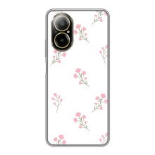 Чохол з розовим принтом для Realme C67 (Рожеві квіти)
