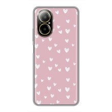 Чохол з розовим принтом для Realme C67 (Сердечки на рожевому)