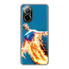 Чехол с принтом Фантастическая четверка для Realme C67 – Человек-Факел