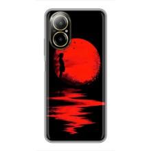 Летний Чехол на Realme C67 – Красный Закат