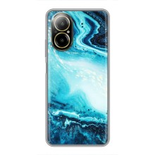 Мраморний чехол на Realme C67 (VPrint) (Блакитний мрамор)