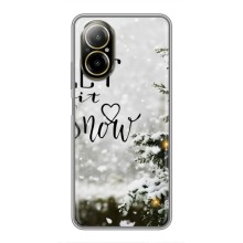 Новогодние, Праздничные Чехлы для Realme C67 - 2024 год (Let it snow)