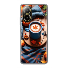 Чехол с уникальным дизайном «Осень с кофе» для Realme C67 – Кофе и тыквы