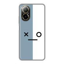 Чохли (ТПУ) (смішні стікери) для Realme C67 – Сіро-білий