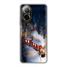 Силиконовый бампер на рождество для Realme C67 – Поезд