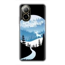Силиконовый бампер на рождество для Realme C67 – Рождественский Олень
