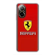 Силиконовый бампер с картинкой машины на Realme C67 (Ferrari Logo)