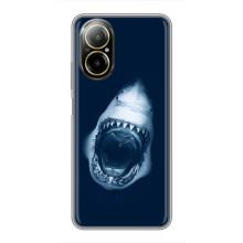 Силиконовый бампер с картинкой животных для Realme C67 (Пасть Акулы)