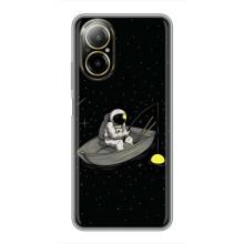 Силіконовый Чохол з принтом "Космонавти" на Realme C67 – Космонавт на рибалці
