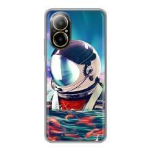 Силіконовый Чохол з принтом "Космонавти" на Realme C67 – Космонавт у воді