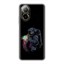 Силіконовый Чохол з принтом "Космонавти" на Realme C67 – В руках земля