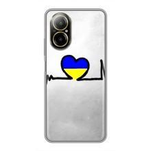 Силиконовый Чехол на Realme C67 (Я-Украина) – Украинская кардиограмма