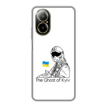 Захисні чохли (Призрак Киева) для Realme C67 (AlphaPrint) (Льотчик Києва)