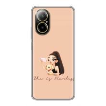 Силиконовый Чехол на Realme C67 с картинкой Стильных Девушек – С собакой