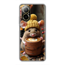 Печатный чехол «Зверята с кофе» для Realme C67 – Медведь с кофе