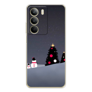 Чехлы на Новый Год Realme C71 – Снеговички