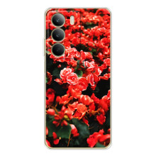 Чохли з квітами для Realme C71 (VPrint) (Квіти червоні)