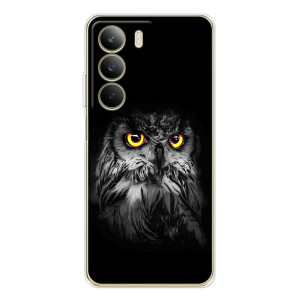 Чехлы с принтом СОВЫ для Realme C71 – Сова на чёрном