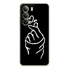 Чехлы (Знак сердечка) на Realme C71 – Сердце на черном