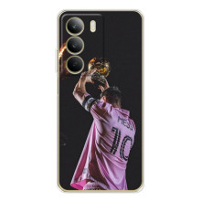 Чехол Месси футболист для Realme C71 – Месси с кубом