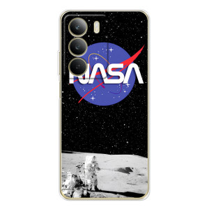 Силіконовый бампер з принтом "Наса" на Realme C71 – Nasa на місяці