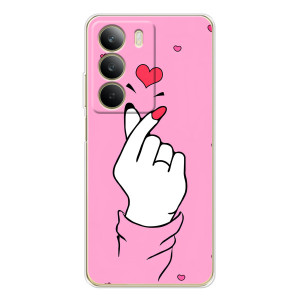 Чехол с принтом для Realme C71 (AlphaPrint - Знак сердечка)