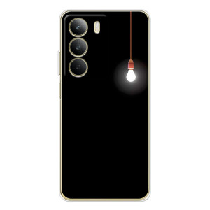 Чехол с картинками на черном фоне для Realme C71 – Лампочка