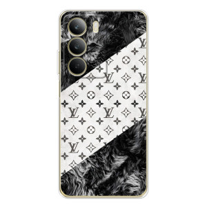 Чехол Стиль Louis Vuitton на Realme C71 – LV на белом