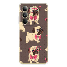 Чехол (ТПУ) Милые собачки для Realme C71 (Собачки Мопсики)
