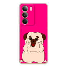 Чехол (ТПУ) Милые собачки для Realme C71 (Веселый Мопсик)