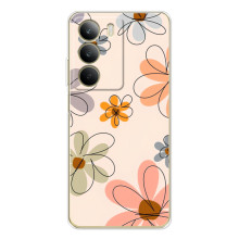 Чохол з квітковим принтом на С71 (Кольорові квіти)