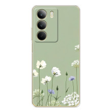 Чохол з квітковим принтом на С71 (Квіти на зеленому)