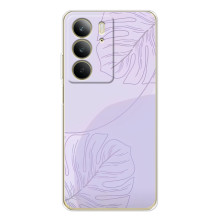 Чехол цветочный дизайн для Realme C71 – Монстера фиолетовая