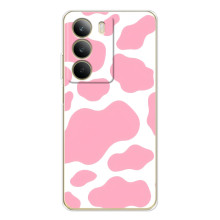 Чехол с принтом коровы на С71 – Розовый принт