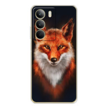 Чехол с принтом лисички на  – Лиса на черном