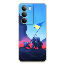 Чехол с украинским воином на Realme C71 – Украинский прапор