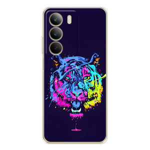 Силиконовый бампер с картинкой животных для Realme C71 (Тигр-Арт)