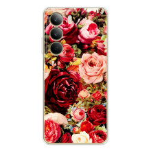 Силиконовый бампер с принтом (цветочки) на С71 (Букет цветов)