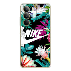Силиконовый Чехол на Realme C71 с картинкой Nike – Цветочный Nike