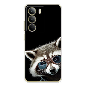 Силиконовый Чехол с Енотами на Realme C71 – Стильный Енот