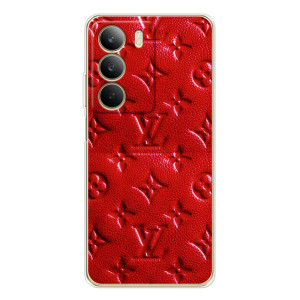Текстурный Чехол Louis Vuitton для С71 – Красный ЛВ