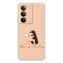 Силиконовый Чехол на Realme C71 с картинкой Стильных Девушек (С собакой)