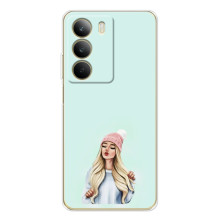 Силиконовый Чехол на Realme C71 с картинкой Стильных Девушек (В шапке)